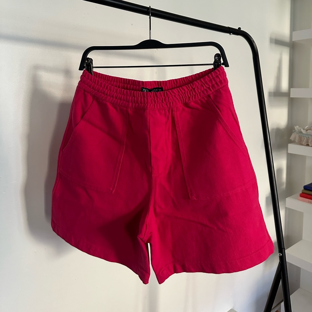 Zara hot pink shorts